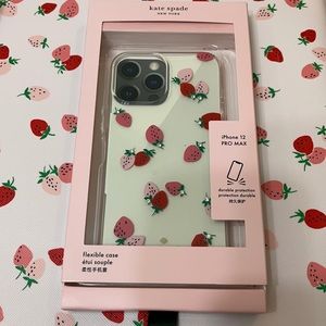 Kate spade Iphone 12 max strawberry phone case